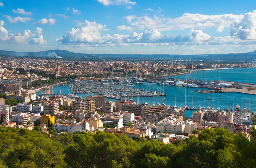 Stad Palma del Mallorca, van een birds eye view gezien